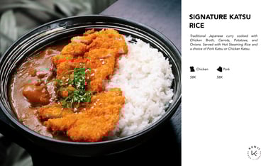 Kenji Ramen Bali Signature Katsu Rice - Japanese rice bowl at modern izakaya restaurant