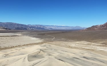 Looking at the Inyo Mountains from the Eureka Dunes, Death Valley National Park