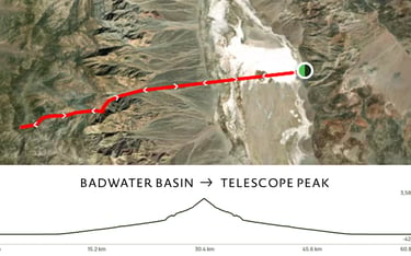 The Badwater Basin to Telescope Peak Challenge, Death Valley National Park, California