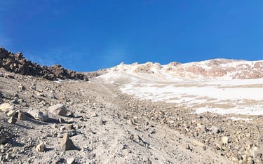 Facing the volcano Pico de Orizaba Cara Sur, Puebla, Mexico