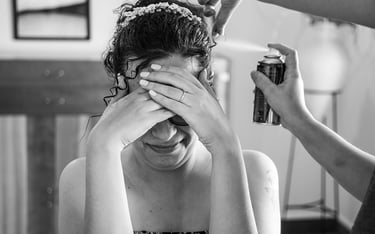 preparativos de la novia