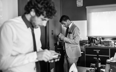 preparativos del novio