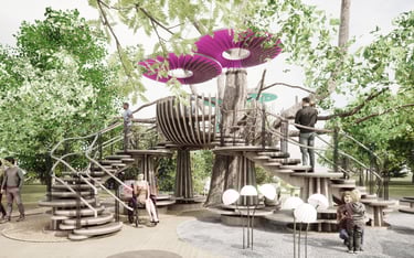India Aspin Treehouse Kew Gardens Design Competition Amy Jenkins Smith fungarium fungi music