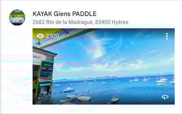 Photographie 360° d'un centre de loisir à Giens pour enrichir sa présence sur Google Maps.