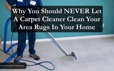 Never let an in-home carpet cleaning machine onto rugs