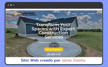 pagina web de construccion en maryland gratis