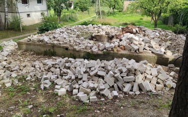 Namo griovimo darbų procesas