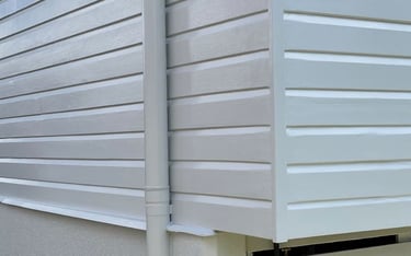 Close-up of finished exterior weatherboards after repainting by PJCPainters