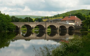 Bridge over River Wye in Builth Wells