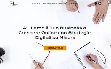 Homepage Sito Web R4 Digital