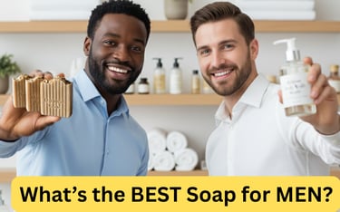 A blog about "What's the Best Soap for Men?" An insight into natural bar soaps versus commercial