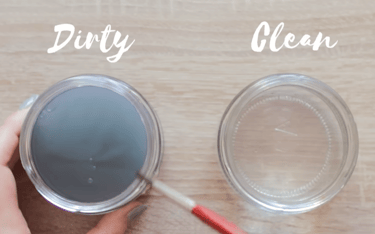 muddy and clear water jar pictureup
