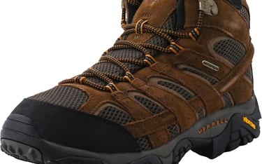 brown suede hiking boot