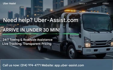 Towing Laval fast and efficient towing assistance, 24/7. We service all types of vehicles, including