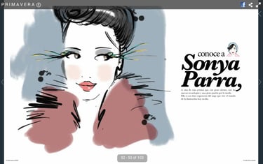 Editorial Magazine Feature about Artist And Fashion Illustrator Sonya Parra