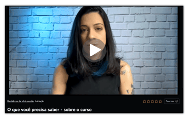 player do curso de mini sessão por dentro