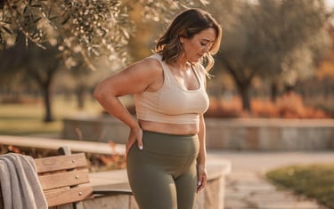 Donna con necessità di recupero benessere corporeo e forma fisica