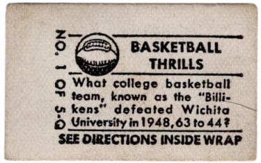 1948 Topps All American Basketball Magic Photo Long Island University