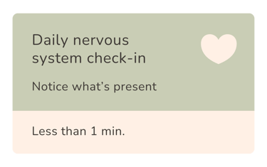 Daily nervous system check in for anxiety