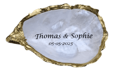 Parelmoer oester gepersonaliseerd