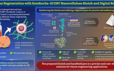 kombucha, scoby, nanocellulose, tissue regenration