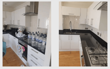 before and after kitchen cleaing 