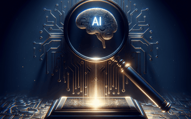 a magnifying glass looking deeply into AI