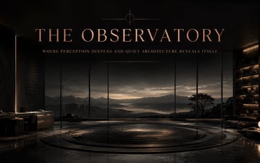Observatory environment representing reflective transmissions and symbolic thought