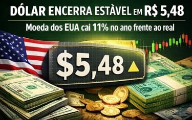 Dolar encerra estavel 