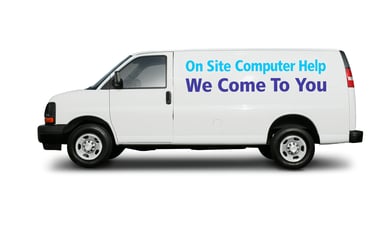 company van to show computer repair