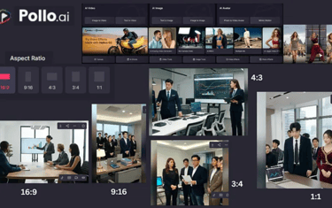 Pollo AI concept for multiple platforms video format