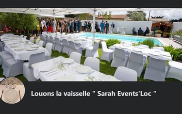 louons la vaisselle "sarah events loc"