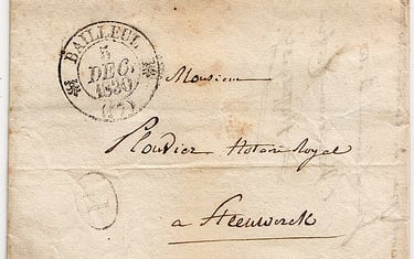 Postage due letter from BAILLEUL to STEENWERCK.