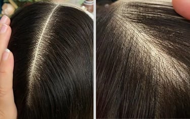 Close-up of premium Vietnamese hair closure with maximum 200 percent density from wholesale factory