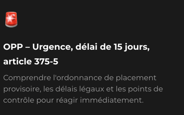 OPP article 375-5 ava Magassa avocate montpellier
