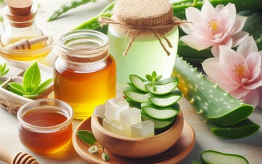 honey, peppermint and cucumber juice