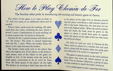 Stardust gaming guide Baccarat