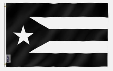 black Puerto Rican flag