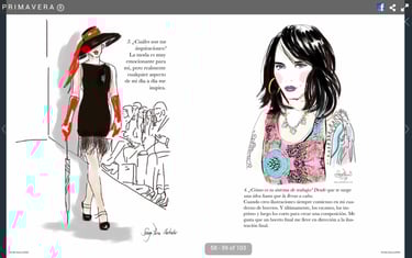 Editorial Magazine Feature about Artist And Fashion Illustrator Sonya Parra
