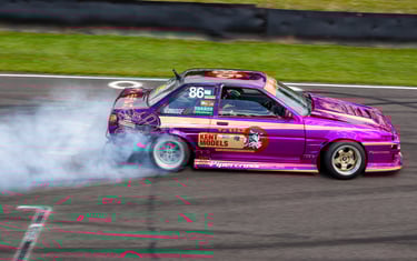 Drifting at the Players Classic Goodwood