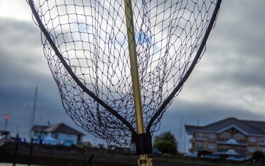 A net on one of the fishing boats