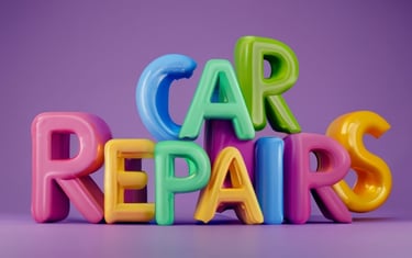 a sign with the words "car repairs"