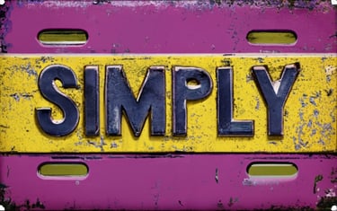 a car licence plate that says simply