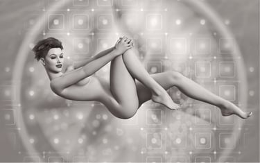 Irina Body Clock Wall Art Print Series, Digital Artwork by Philip Preston.