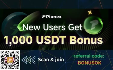 Pionex Referral Code BONUSOK: $1000 BONUS + 20% cashback