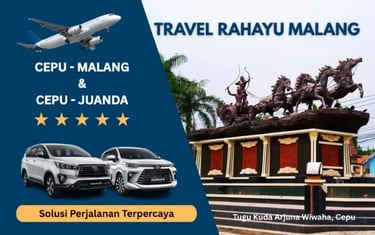 Travel Cepu ke Malang dan Cepu ke Juanda dari Travel Rahayu Malang dengan Mobil Innova, Avanza putih