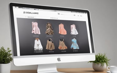 A web browser window displaying a website homepage with text promoting easy marketplace creation using Airtable without coding. The design includes a dark background, bright accent colors, and a gradient border. There is a navigation menu with options like Product, Use Cases, Explore, and others. A call-to-action button labeled 'Start for free' is featured prominently.