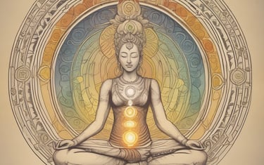 Hands performing a massage on a person's back, applying pressure to specific points. The setting is bright and calming, with soft focus creating a tranquil atmosphere.