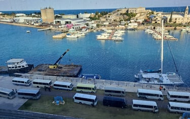 Boat marina lots of little boats