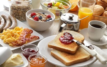 Breakfast at a local bed and breakfast in Valencia